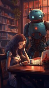 ai generated, girl, robot